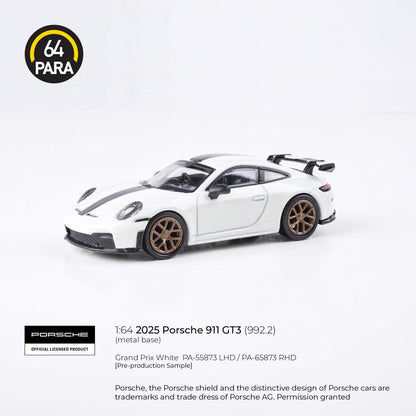 Para64 1/64 2025 Porsche 911 GT3 992.2 Grand Prix White - PA-55873