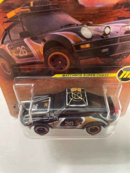 Matchbox 1/64 Super Chase 1985 Porsche 911 Rally Black #26