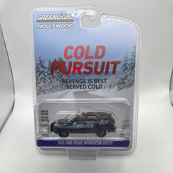 Greenlight Hollywood 1/64 Cold Pursuit 2013 Ford Police Interceptor Utility Black
