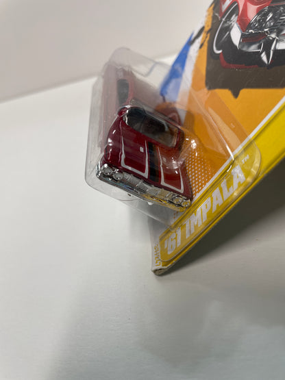Hot Wheels 1/64 ‘61 Chevy Impala Red - Damaged Box