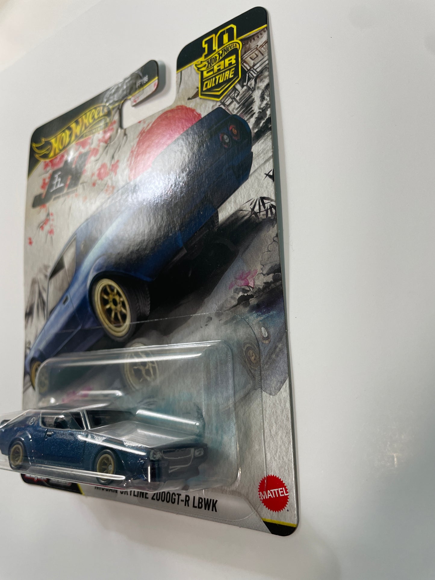 Hot Wheels 1/64 Car Culture Japan Historics 5 Nissan Skyline 2000GT-R LBWK Blue - JKF11 - Damaged Box