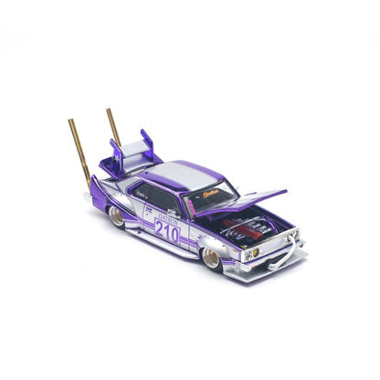 Pop Race 1/64 Nissan Skyline C210 Kaido Racer Bosozoku Style Purple