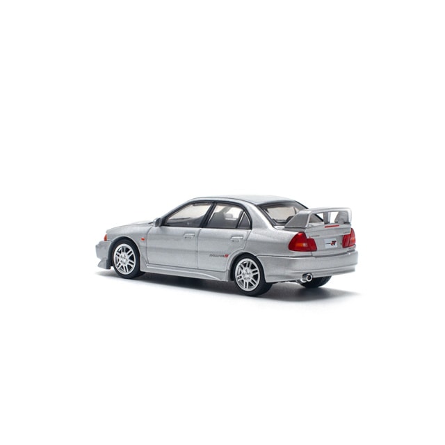 Pop Race 1/64 Mitsubishi Lancer Evolution IV Silver