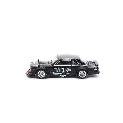 Pop Race 1/64 Nissan Skyline GT-R V8 Drift (Hakosuka) JP Coca-Cola Zero Sugar Black - PR64-0161