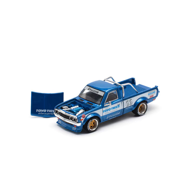Pop Race 1/64 Pandem Datsun 620 Blue New Tooling - PR64-0217