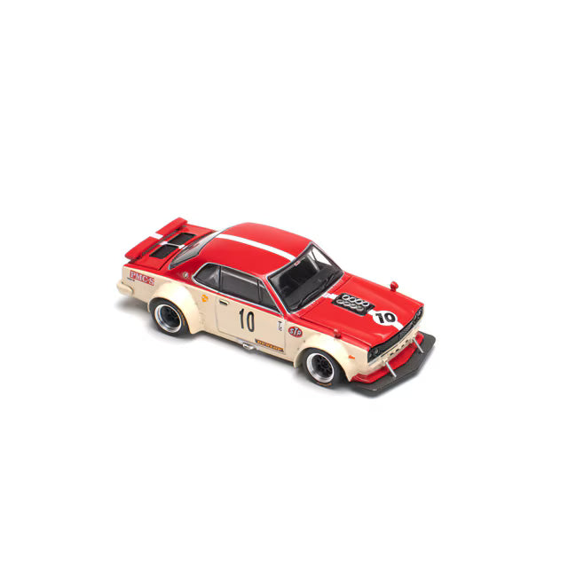 Pop Race 1/64 Nissan Skyline GT-R V8 Drift Hakosuka Watanabe Red - PR64-0075