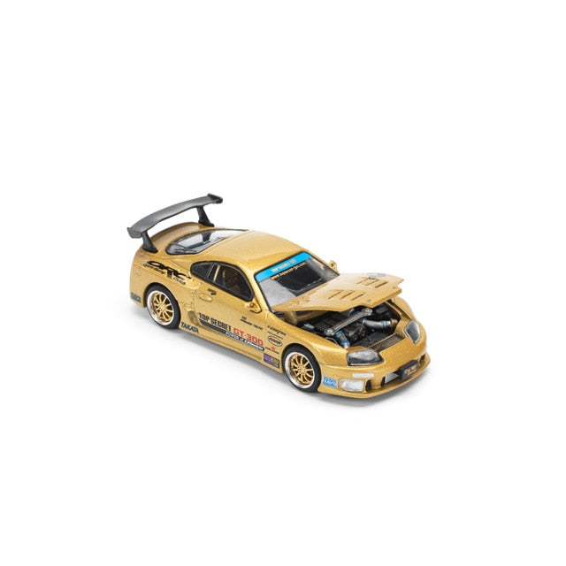 Pop Race 1/64 Top Secret GT300 Toyota Supra Gold - PR64-229