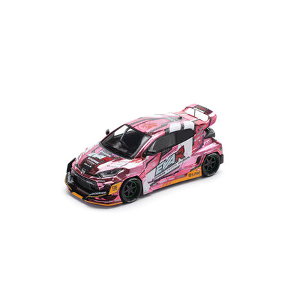 Pop Race 1/64 Eva RT Production Model Custom type-08 Goodride GR Toyota Yaris Pink - PR64-0220