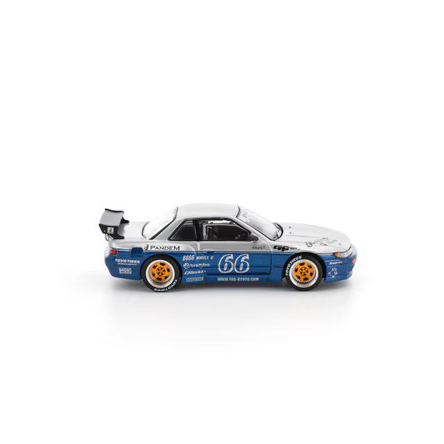 Pop Race 1/64 Pandem Nissan Silvia S13 Moontech Blue - PR64-0264