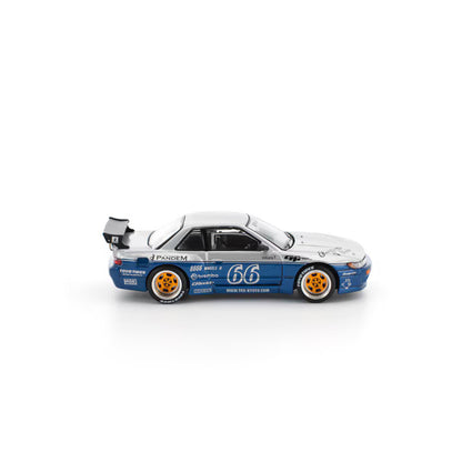 Pop Race 1/64 Pandem Nissan Silvia S13 Moontech Blue - PR64-0264