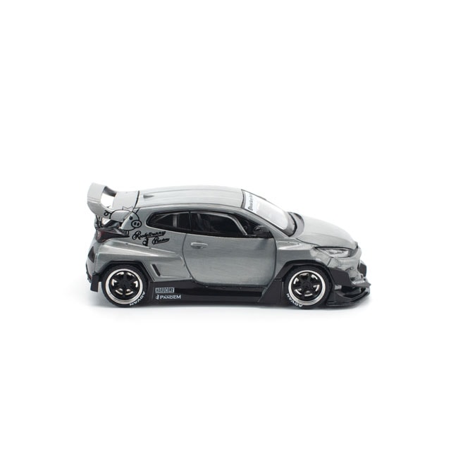 Pop Race 1/64 Hong Kong Toycar Salon 2025 Pandem GR Toyota Yaris Raw Metal - PR64-0329