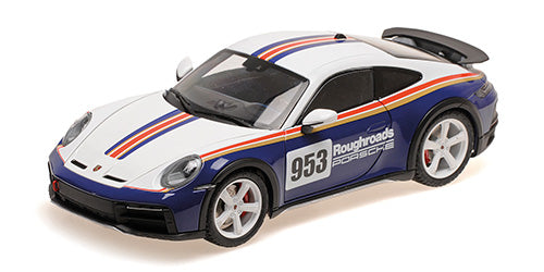 Minichamps 1/18 Porsche 911 Dakar 2022 Roughroads Blue & White