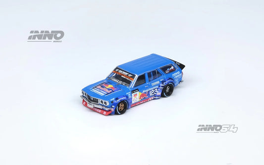 Inno64 1/64 Mazda RX3 Station Wagon Mad Mike 1976 D1GP 2024 Series Blue - IN64-RX3P-D1GP24