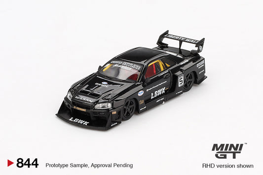 Mini GT 1/64 Nissan LB-ER34 Super Silhouette SKYLINE Black