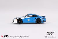 Mini GT 1/64 Porsche 911 Turbo S Safety Car 2023 IMSA Daytona 24 Hrs Blue & White