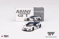 Mini GT 1/64 Honda NSX GT3 EVO AlphaTauri Yuki Tsunoda 2023 Red Bull Formula Nurburgring Blue & White