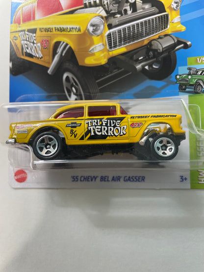 Hot Wheels 1/64 ‘55 Chevy Bel Air Gasser Yellow