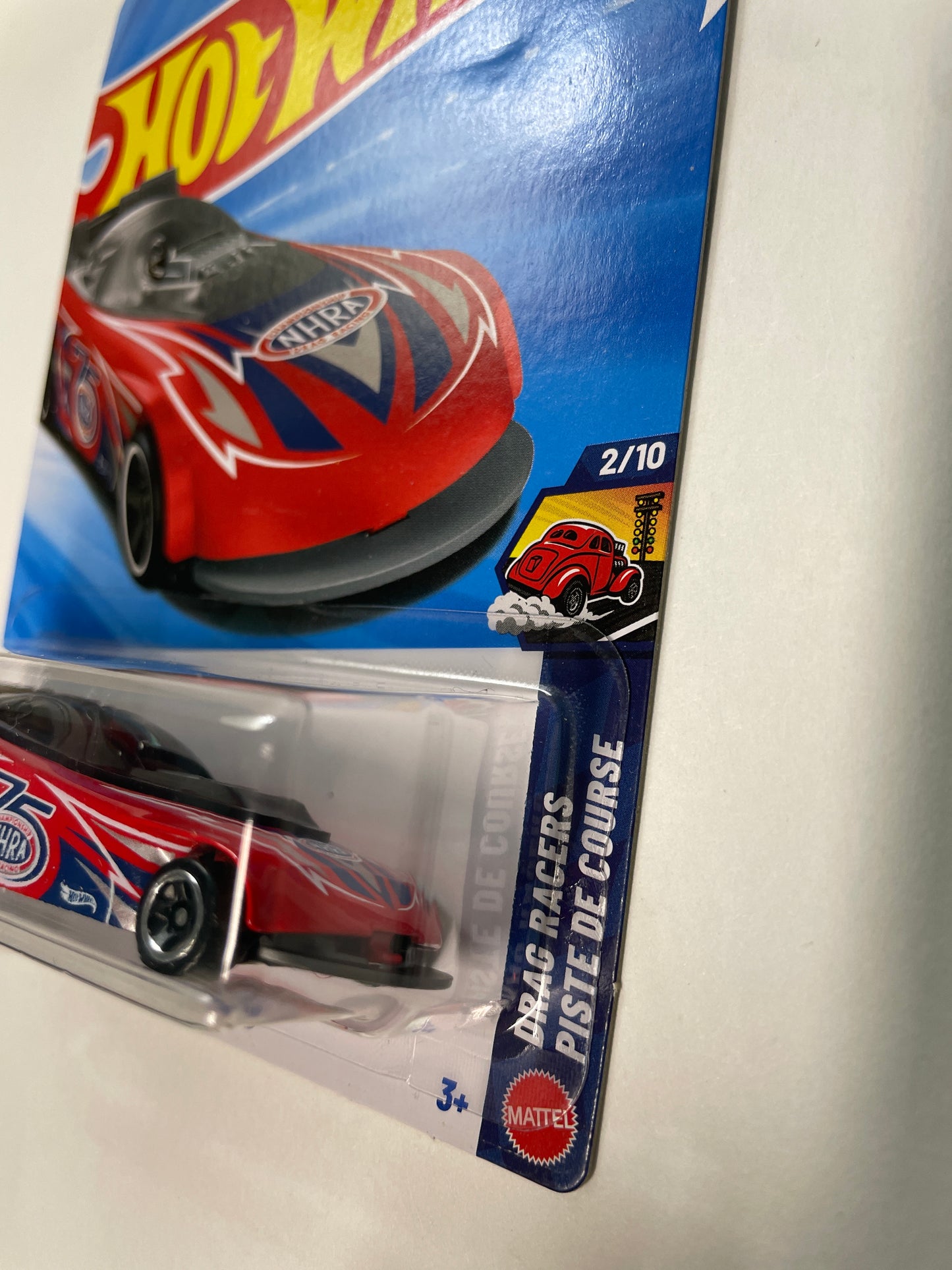 Hot Wheels 1/64 Supercharged Red - Damaged Box