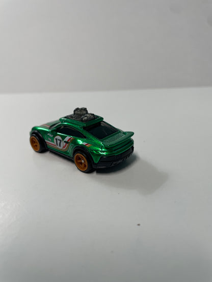 *Loose* Hot Wheels 1/64 Super Treasure Hunt Porsche 911 Rallye Dakar Green