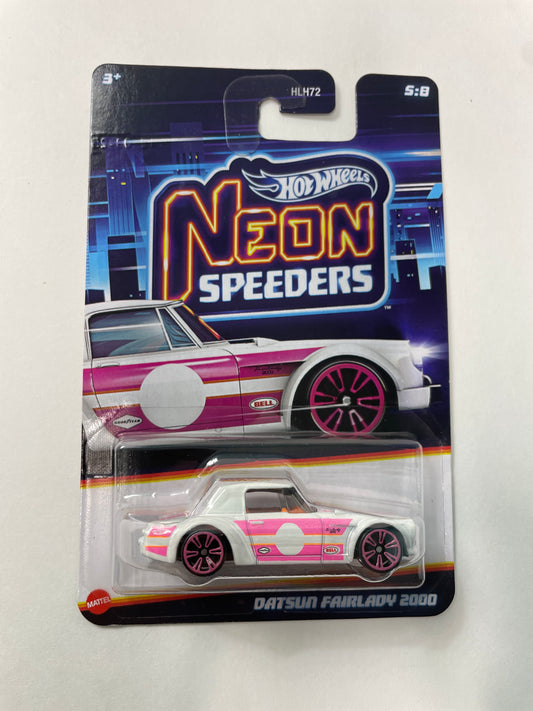 Hot Wheels 1/64 Neon Speeders Datsun Fairlady 2000 White & Pink