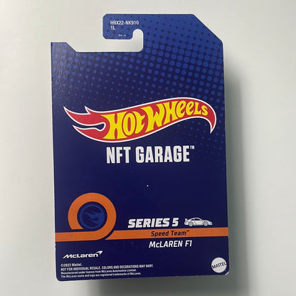 Hot Wheels NFT Garage Series 5 McLaren F1 Green (Limited to 3000 Units)