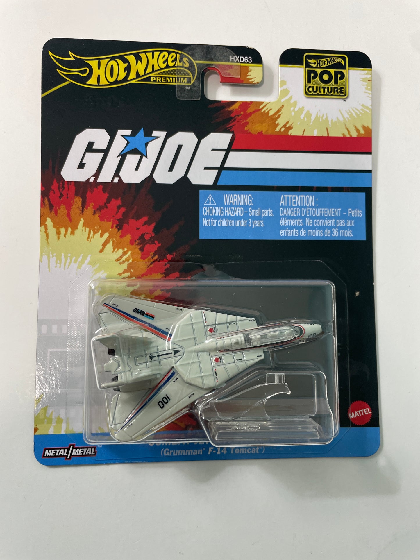 Hot Wheels 1/64 Pop Culture G.I.Joe Combat Jet Skystriker Grey