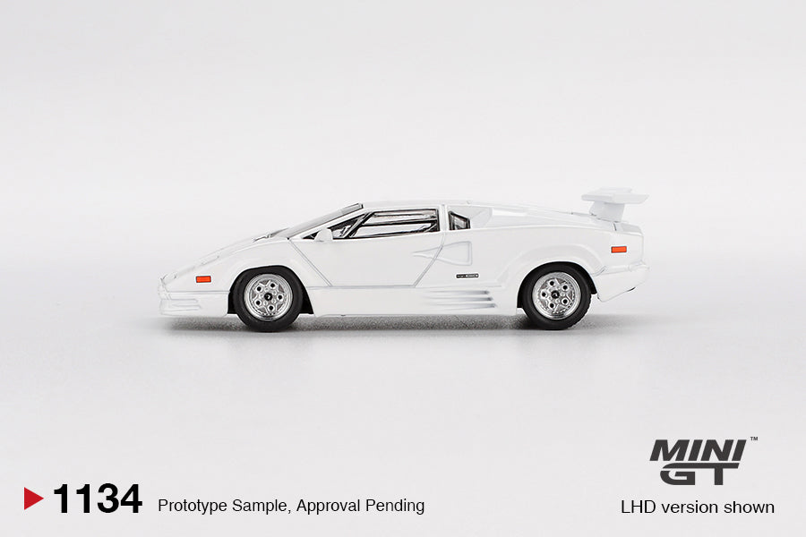 Mini GT 1/64 Lamborghini Countach 25th Anniversary White - MGT01134