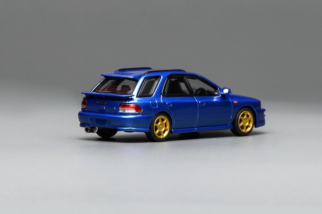 Motorhelix 1/64 Subaru Impreza Wagon WRX STI Ver. VI Customized World Rally Blue Mica - M67101
