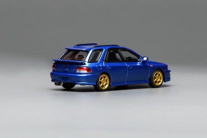 Motorhelix 1/64 Subaru Impreza Wagon WRX STI Ver. VI Customized World Rally Blue Mica - M67101