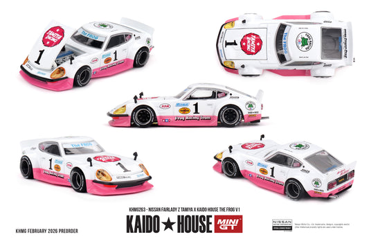 Mini GT x Kaido House 1/64 Nissan Fairlady Z TAMIYA x KAIDO HOUSE "The FROG" V1 White - KHMG263