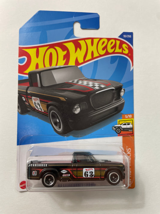 Hot Wheels 1/64 ‘63 Studebaker Champ Black - Damaged Box