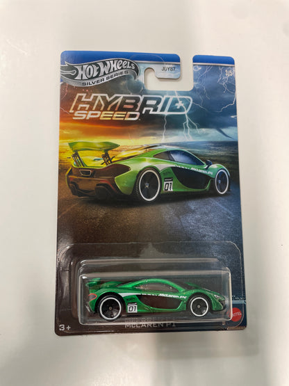 Hot Wheels 1/64 Silver Series Hybrid Speed McLaren P1 Green - JCB78