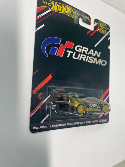 Hot Wheels 1/64 Pop Culture Gran Turismo Lamborghini Huracan LP 620-2 Super Trofeo Black & Gold