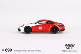 Mini GT 1/64 Porsche 911 (992) Carrera S Safety Car 2023 IMSA Daytona 24 Hrs Red & White