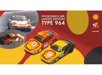 1/64 Tiny X Sparkmodel Shell Porsche 911 (964) #1 / #2 Set Yellow & Red