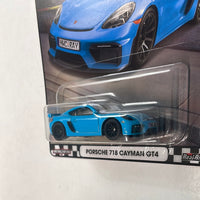 Hot Wheels 1/64 Boulevard Mix U Porsche 718 Cayman GT4 Blue