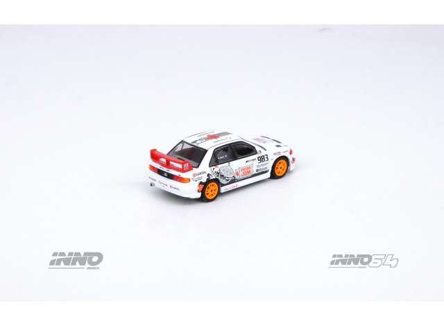 Inno64 1/64 Mitsubishi Lancer Evolution III Trackerz Racing #983 White & Black