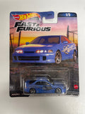 Hot Wheels 1/64 HW Premium Fast & Furious Custom Acura Integra  Sedan GSR Blue - Damaged Box