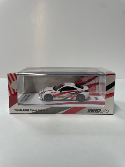 Inno64 1/64 Toyota GR86 Tuned by Cusco - White & Red - IN64-GR86-CUSCO