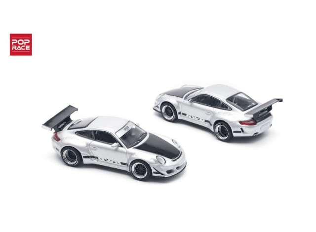 Pop Race 1/64 Porsche RWB 997 Silver