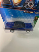 Hot Wheels 1/64 Treasure Hunt 1967 Ponctiac GTO Blue