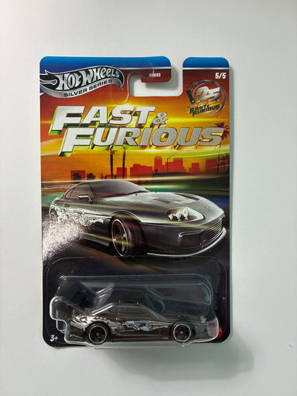 Hot Wheels 1/64 Silver Series Fast & Furious Toyota Supra Black - JKX24 - Damaged Box