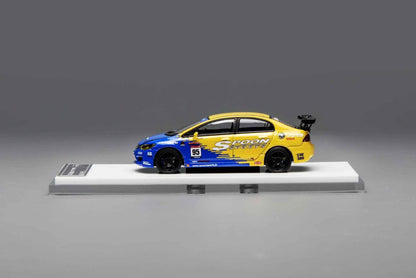 Motorhelix 1/64 Honda Civic Type R (FD2) Spoon Customized Yellow & Blue - The Diecast Expo 2025 Singapore Exclusive