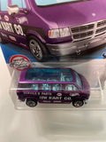 Hot Wheels 1/64 Dodge Van Purple - Damaged Card