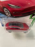 Hot Wheels 1/64 Tesla Model 3 Red