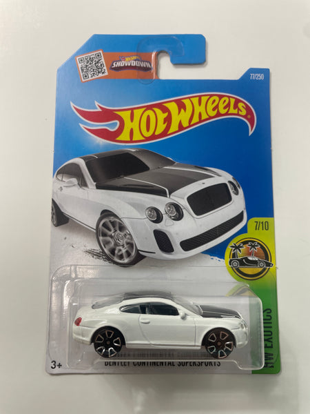 Hot Wheels 1/64 Bentley Continental Supersports White