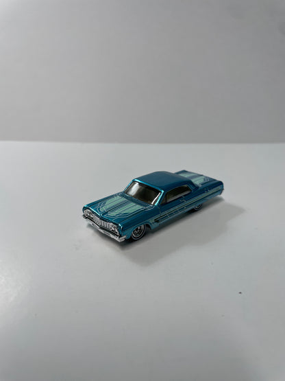*Loose* Hot Wheels 1/64 Super Treasure Hunt '64 Chevy Impala Blue