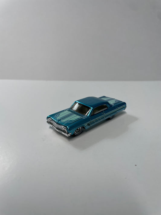 *Loose* Hot Wheels 1/64 Super Treasure Hunt '64 Chevy Impala Blue