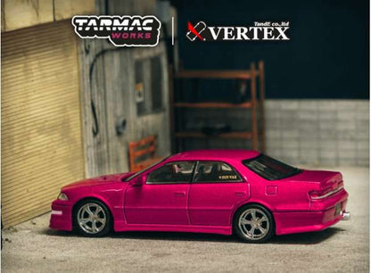 Tarmac Works 1/64 Vertex Toyota Mark II JZX100 Red Metallic Global64 - T64G-024-RE