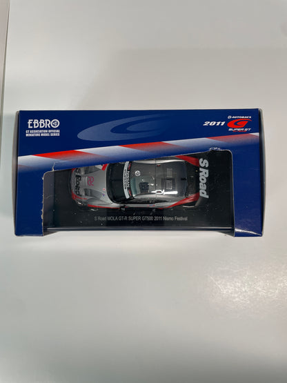 Ebbro 1/43 Nissan Super GT500 S Road Mola GT-R Nismo Festival n1 Silver & Black